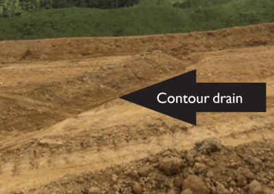 Contour drain.