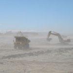 Photograph of wind erosion. 