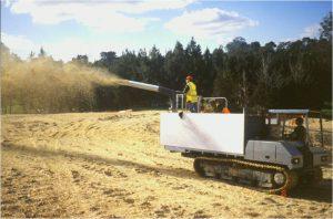 Photograph of mulch application. 