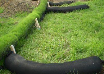 Photograph of compost silt socks.