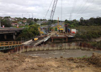 Photograph of sheet piling.