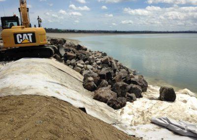 Photograph of revetment rock.