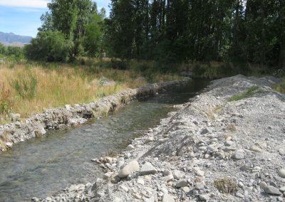 Photograph of diversion channel.