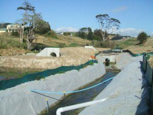 Photograph of diversion and culvert. 