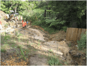 severe damaged waterway