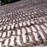 Surface roughening of a slope. The hollows act as ‘micro’ sediment traps.